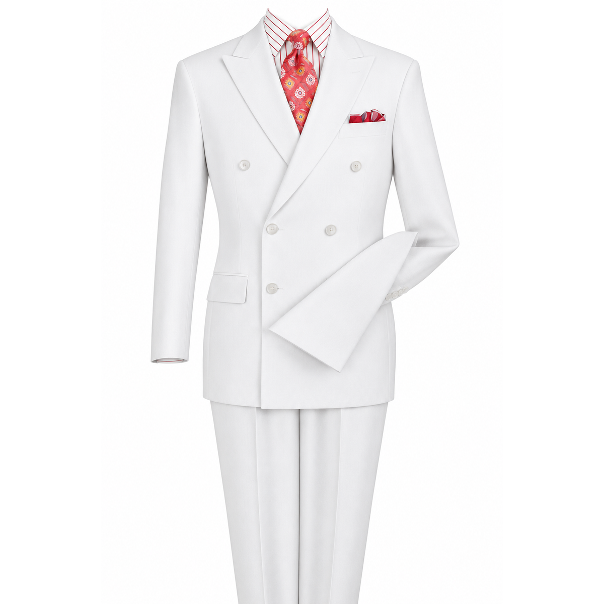 White White 2-Piece Classic Fit Double-Breasted Suit generated product view
