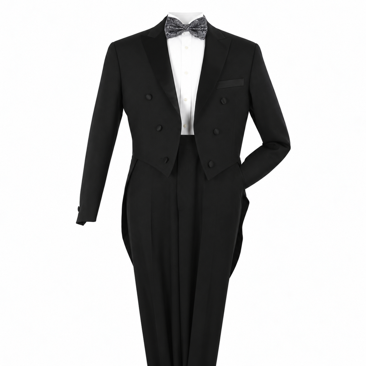 Black Black 2-Piece Tailcoat Tuxedo generated product view