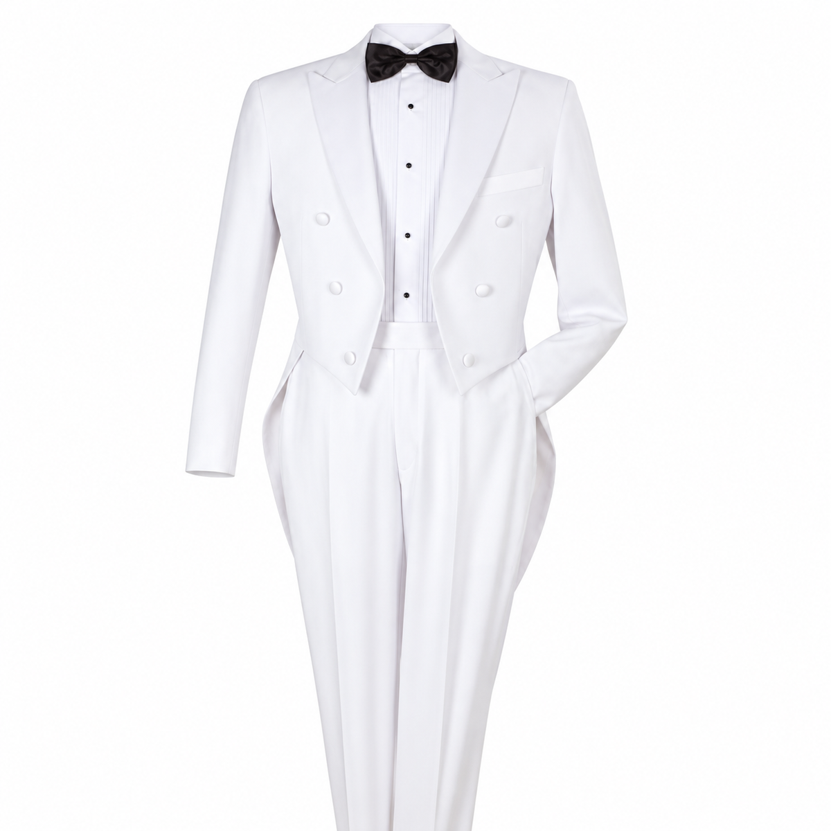 White White 2-Piece Tailcoat Tuxedo generated product view