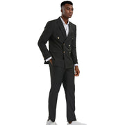 Black 2-Piece Skinny Fit Suit by Tazzio - M356SK