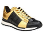 Belvedere Blake Black & Gold Ostrich & Italian Calf Leather Sneaker