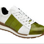Belvedere Blake Lime & White Ostrich & Italian Calf Leather Sneaker