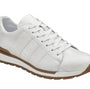 Belvedere Blake Collection: White Ostrich & Italian Calf Leather Sneaker