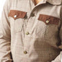Men's Brown Glen Plaid Button Up Jacket
