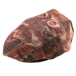 Designer Ivy Cap in Brown with Camo Paisley and Checkered Accents