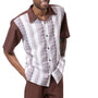 Modairn Collection: Plaid 2-Piece Walking Suit Shorts Set in Brown