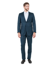 Mid Navy Sharkskin 2-Piece Slim Fit Suit