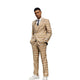 Copper Glen Plaid 3-Piece Hybrid Fit Suit by Stacy Adams