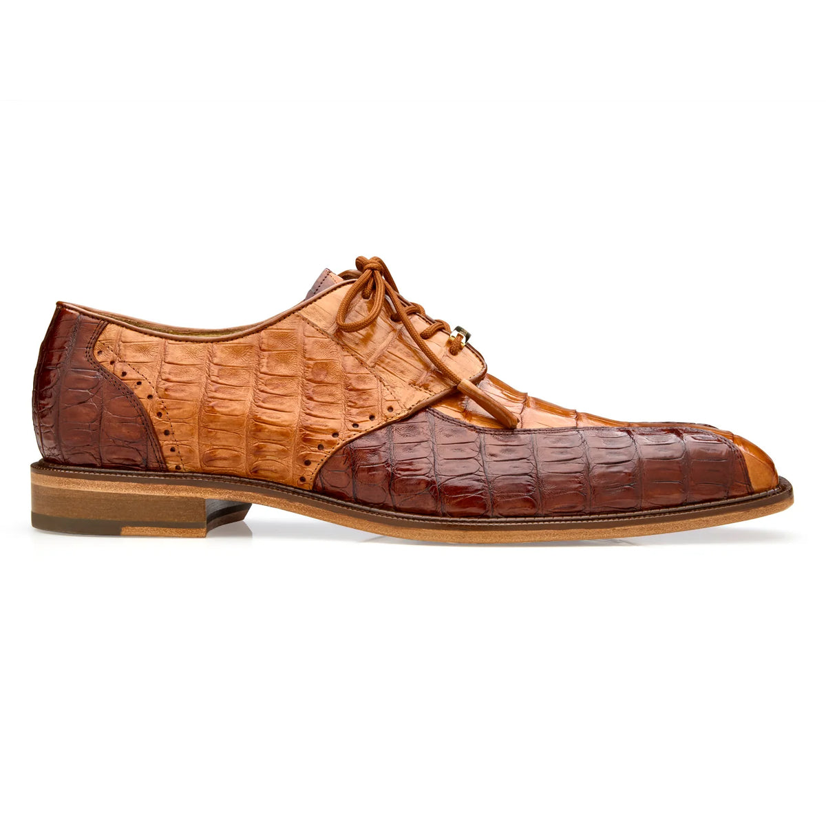 Belvedere Domenico Saddle / Antique Walnut oxford shoe — side view