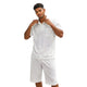White Textured Knit Polo and Shorts Set by Stacy Adams