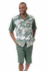 Emerald 2-Piece Print Design Shorts Set Classic Fit