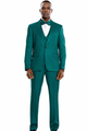 Emerald/Black Polka Dot 3-Piece Skinny Fit Suit