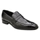 Black Genuine American Alligator Penny Loafer by Belvedere