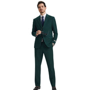 Men’s 3-Piece Solid Hybrid Fit Suit - Green