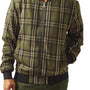 Men's Green Plaid Bomber Full Cut Jacket