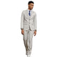 Men's Solid Textured 3-Piece Hybrid Fit Suit In Light Grey by Stacy Adams