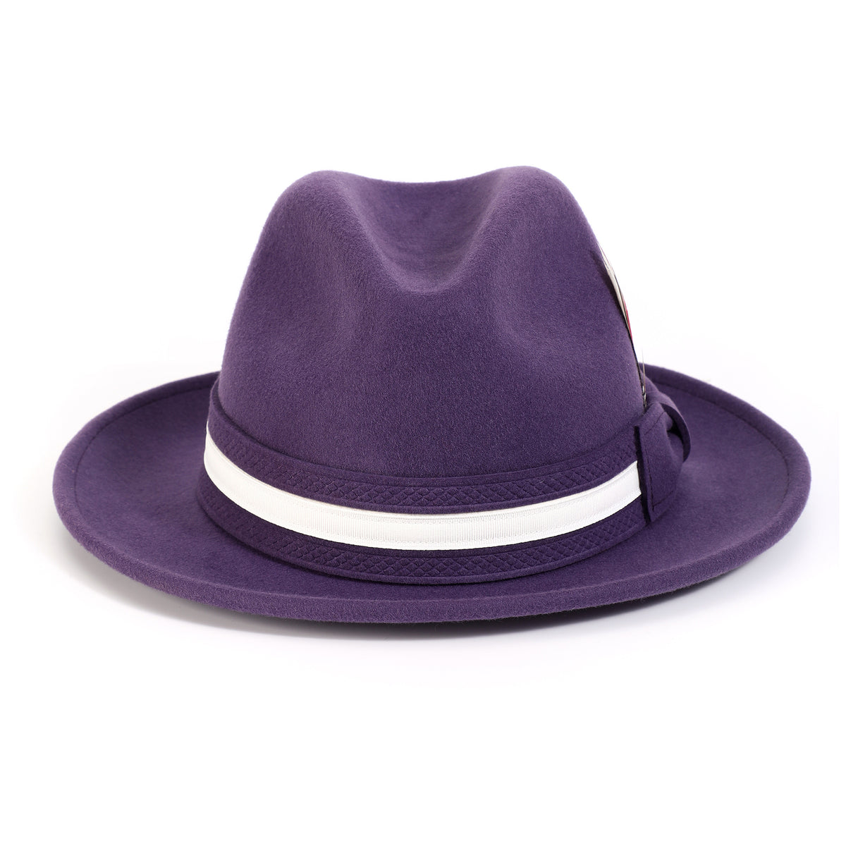 Grape H-100 felt fedora by Montique - rear view