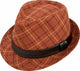 Sombrero Collection: Rust Argyle Snap Stingy Brim Fedora Hat