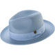 Carolina Braided Wide Brim Pinch Crown Fedora Hat with Matching Grosgrain Ribbon