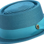 Carina Collection: Montique Teal Braided Pork Pie Hat