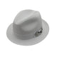 Spire Collection: Scala White Poly Braid Fedora with Rhinestone Accent