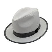 Ivory Fedora with Olive Band and 2.5 Inch Brim