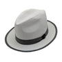 Keff Collection: Scala Ivory Fedora with Olive Band and 2.5 Inch Brim