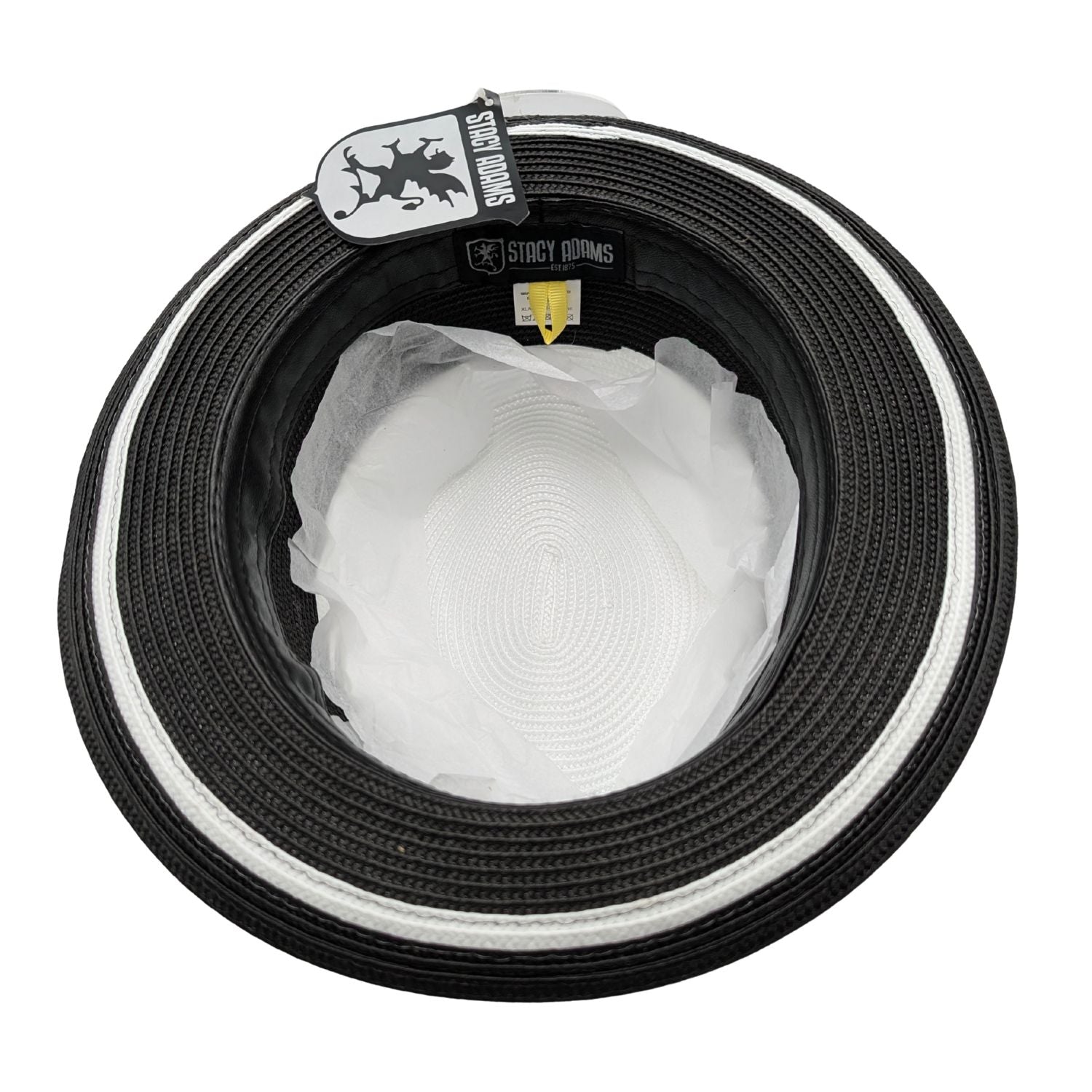 Interior view fedora with vegan leather sweatband