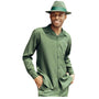 Foundation Collection: 2 Piece Solid Hunter Long Sleeve Walking Suit Set 1641