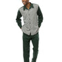 Blotchy Collection: Montique 2-Piece Hunter Green Checkered Walking Suit 2367