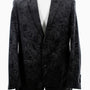 Sirius Collection: Black Polyester Velvet Paisley Pattern Regular Fit Blazer