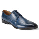 Knightly Knot Collection: Premium Blue Leather Lace Dress Shoes