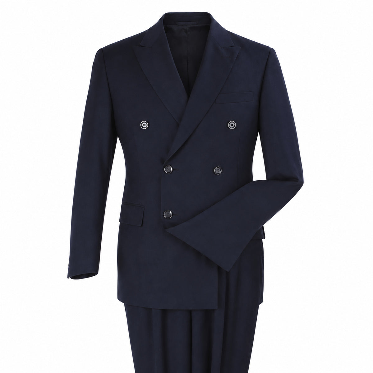 Navy 2-Piece Classic Double-Breasted Suit, product view
