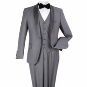Gray 3-Piece Shawl-Lapel Modern Fit Tuxedo