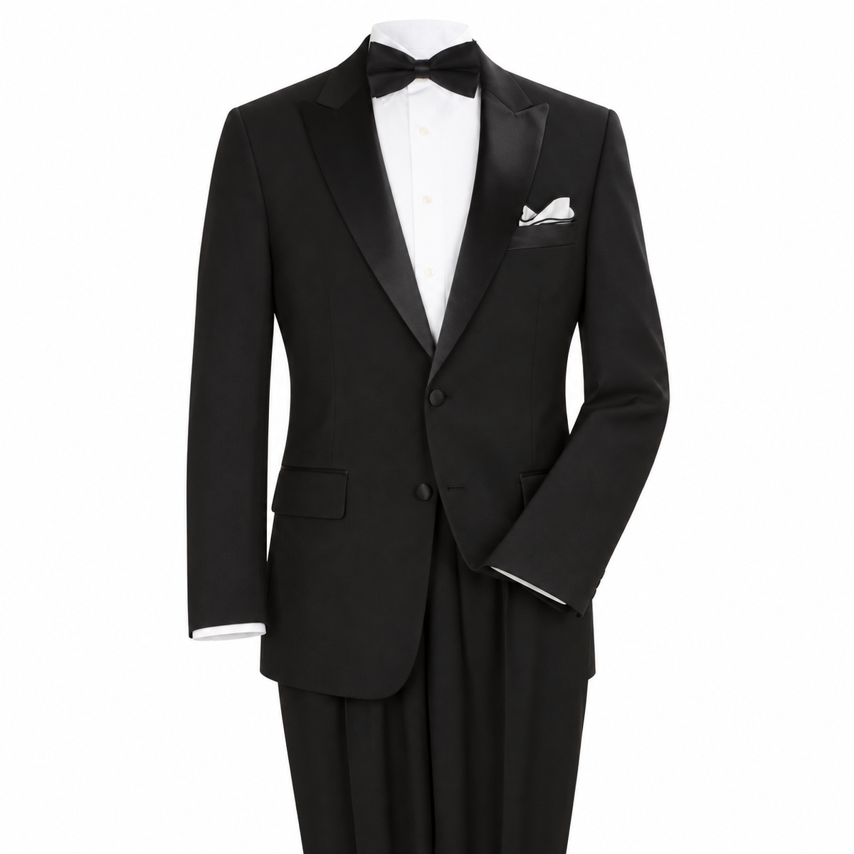 Black 2-Piece Notch-Lapel Tuxedo - front view