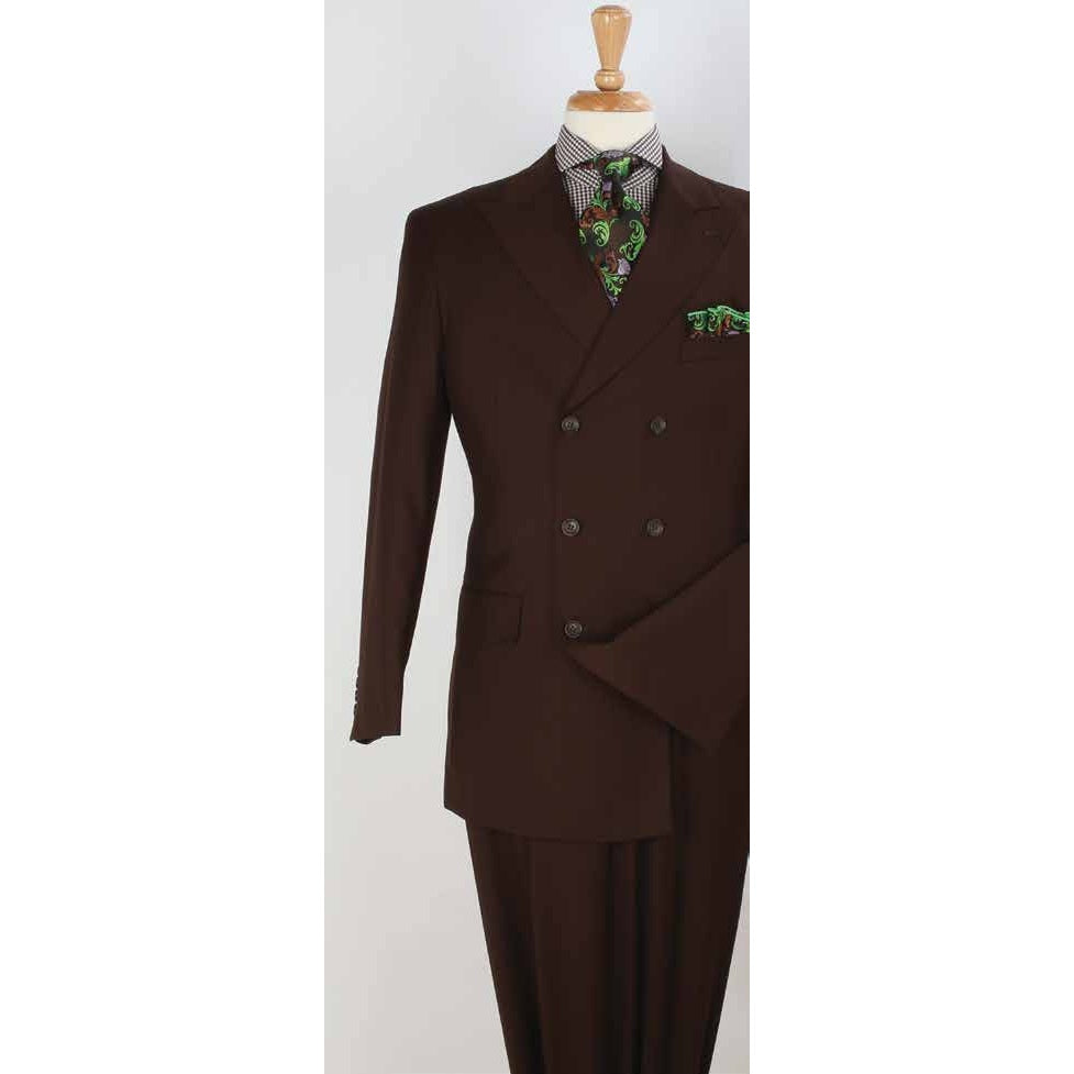 Brown 2-Piece Classic Double-Breasted Suit, original supplier reference