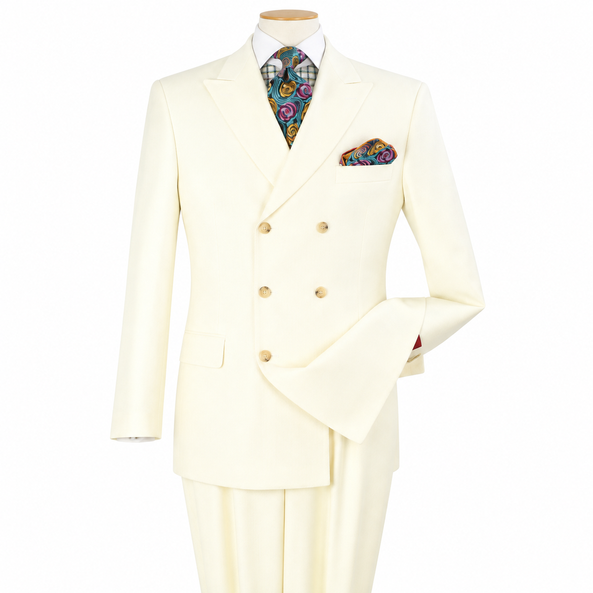 Off White 2-Piece Classic Double-Breasted Suit, product view