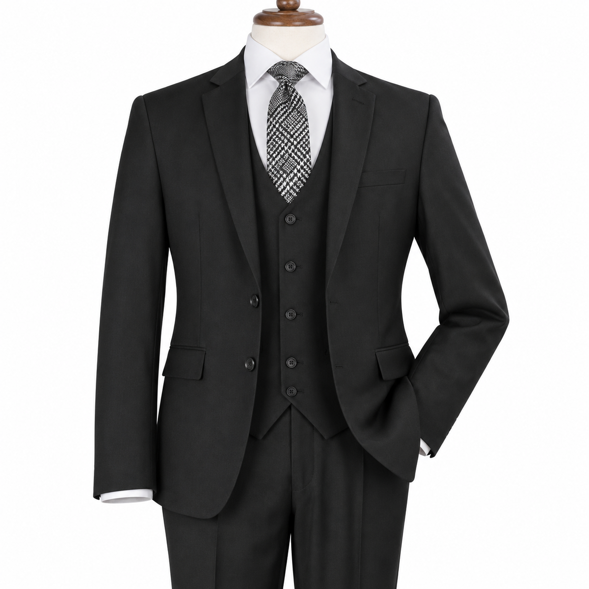 Black 3-piece suit, product view
