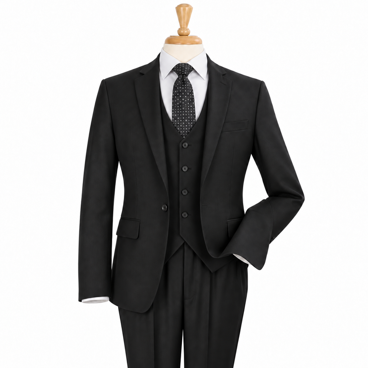 Black 3-piece suit, product view