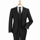 Black 3-Piece One-Button Slim Fit Suit
