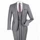 Gray 3-Piece One-Button Slim Fit Suit