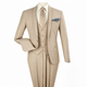 Tan 3-Piece One-Button Slim Fit Suit