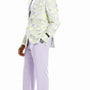 Mondo Collection: Men's Paisley 3-Piece Suit with Shawl Collar - Skinny Fit In Lilac