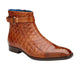 Belvedere Libero Ant Almond Quilted Italian Calf and Ostrich Leg Leather Boots