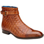 Belvedere Libero Ant Almond Quilted Italian Calf and Ostrich Leg Leather Boots