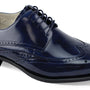 Bennu Collection: Gentlemen Classic Wingtip Lace Shoes in Navy