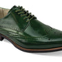Bennu Collection: Gentlemen Classic Wingtip Lace Shoes in Olive