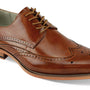 Bennu Collection: Gentlemen Classic Wingtip Lace Shoes in Tan