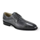 Timeless Footwear Essentials : Grey Croco Print & Smooth Leather Moc Toe Lace-Up Shoes