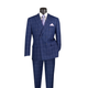 Men’s 2-Piece Windowpane Double-Breasted Modern Fit Suit - Blue